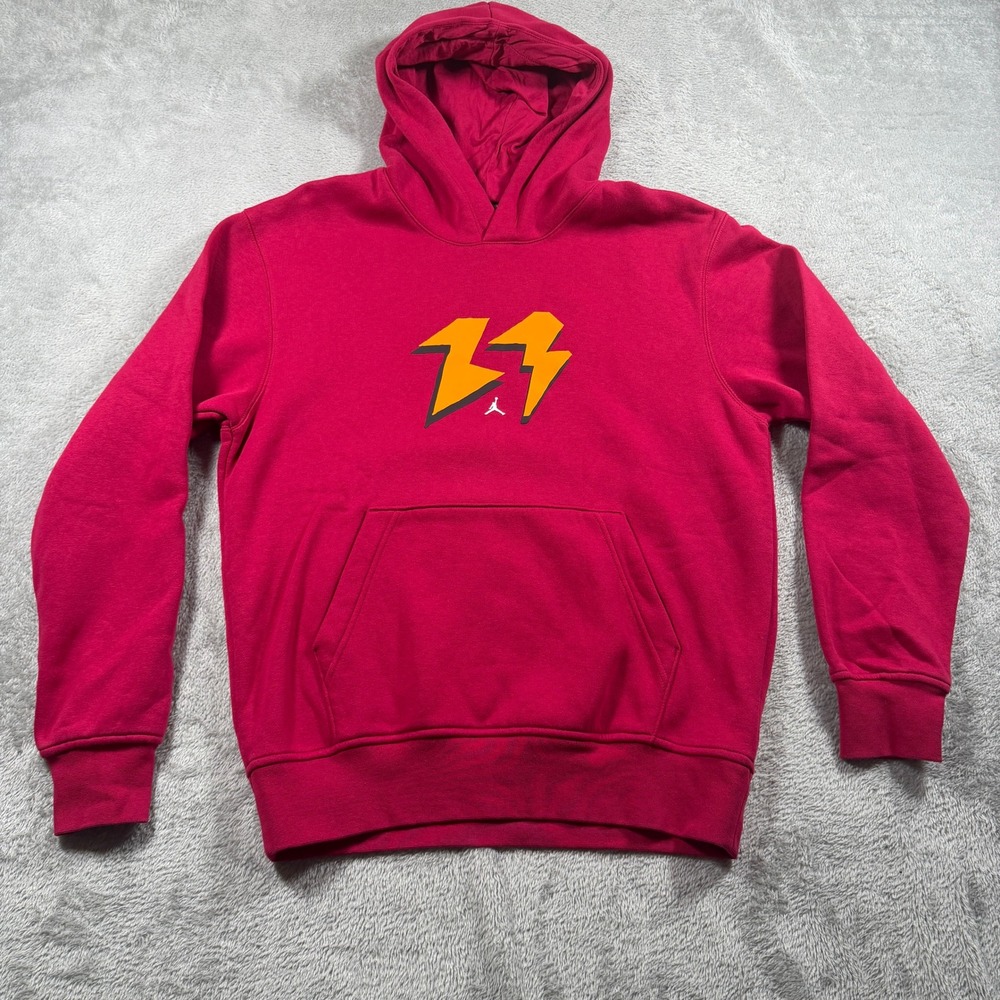 Jordan Flight MVP Fleece Hoodie Mens‎ Small Red Pullover FB7021-619
